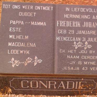 CONRADIE Frederik Johannes 1962-1982