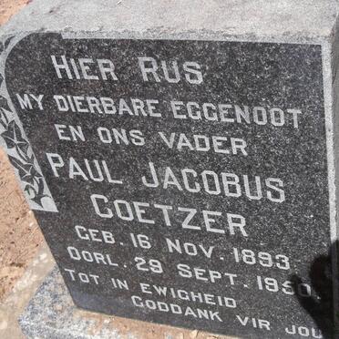 COETZER Paul Jacobus 1893-1950