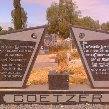 COETZER Daniel Johannes 1926-1966 &amp; Catherina M. DE SWARDT 1929-2001