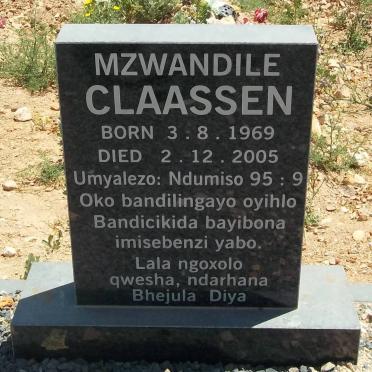 CLAASEN Mzwandile 1969-2005