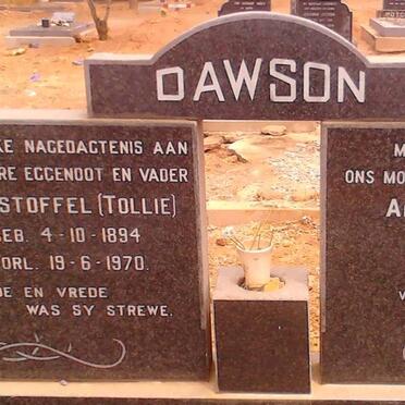 DAWSON Christoffel 1894-1970 &amp; Arabella Elizabeth 1902-2003