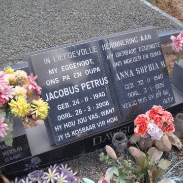 DAWSON Jacobus Petrus 1940-2008 &amp; Anna Sophia M. 1940-1995
