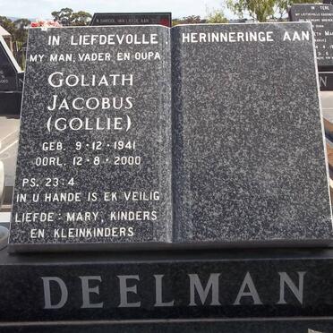 DEELMAN Goliath Jacobus 1941-2000