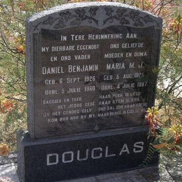 DOUGLAS Daniel Benjamin 1926-1960 &amp; Maria Magdalena Johanna CLAASSEN 1925-1997