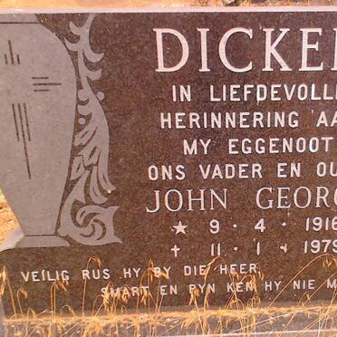DICKER John George 1916-1979