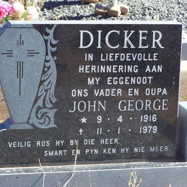 DICKER John George 1916-1979