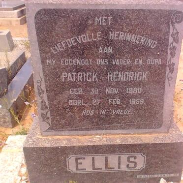 ELLIS Patrick Hendrick 1880-1959