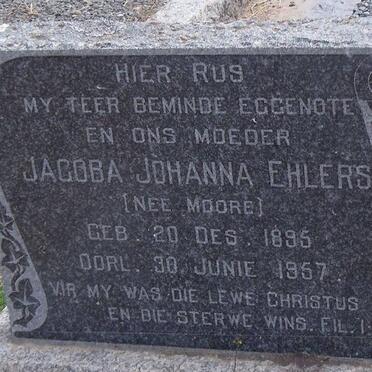 EHLERS Jacoba Johanna nee MOORE 1895-1957