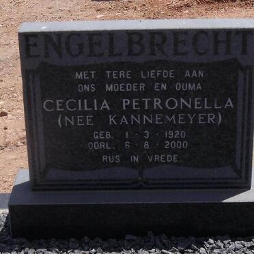 ENGELBRECHT Cecilia Petronella nee KANNEMEYER 1920-2000