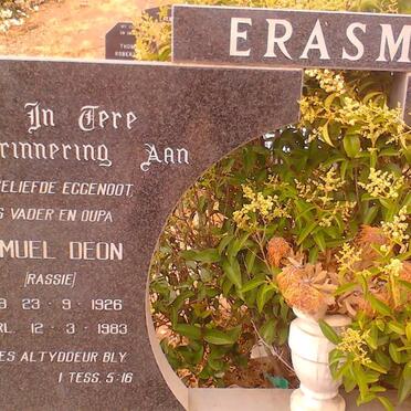 ERASMUS Samuel Deon 1926-1983