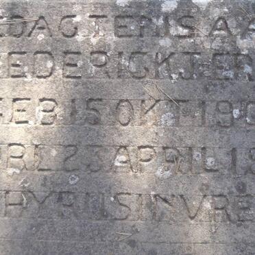 ERASMUS Frederick 1903-1946