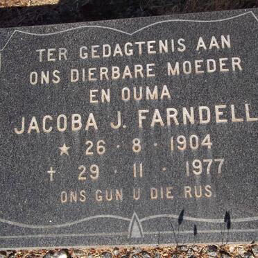 FARNDELL Jacoba J. 1904-1977