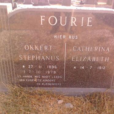 FOURIE Okkert Stephanus 1896-1979 &amp; Catherina Elizabeth 1912-