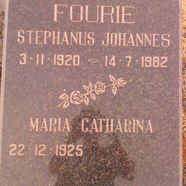 FOURIE Stephanus Johannes 1920-1982 &amp;  Maria Catharina 1925-