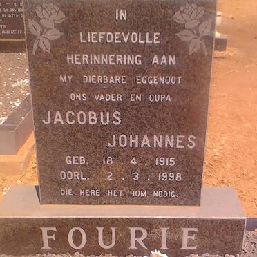 FOURIE Jacobus Johannes 1915-1998