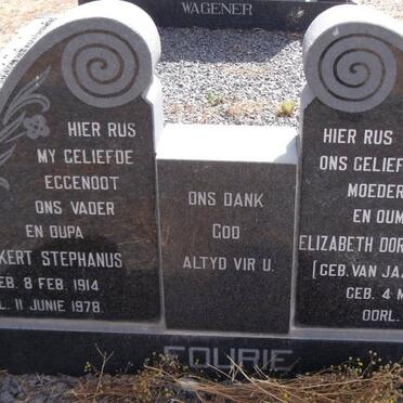 FOURIE Ockert Stephanus 1914-1978 &amp; Elizabeth Dorothea VAN JAARSVELD 1916-1995