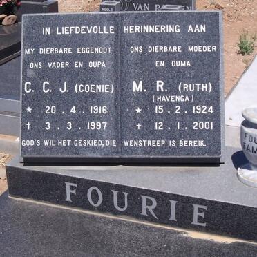 FOURIE C.C.J. 1916-1997 &amp; M.R. 1924-2001
