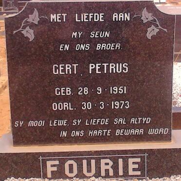 FOURIE Gert Petrus 1951-1973