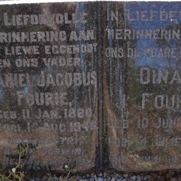 FOURIE Daniel Jacobus 1880-1946 &amp; Dina 1881-1954