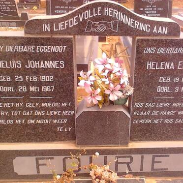 FOURIE Corneluis Johannes 1902-1967 &amp; Helena Elizabeth 1909-1993