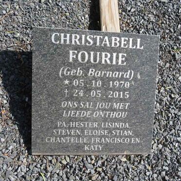 FOURIE Christabell nee BARNARD 1970-2015