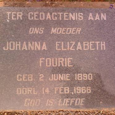 FOURIE Johanna Elizabeth 1890-1966