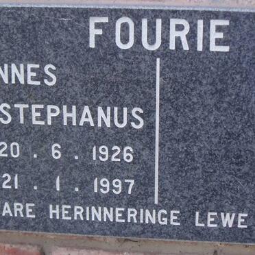 FOURIE Johannes Stephanus 1926-1997