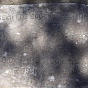 FOURIE Susanna P.M.? nee BOSHOFF 1882-1941
