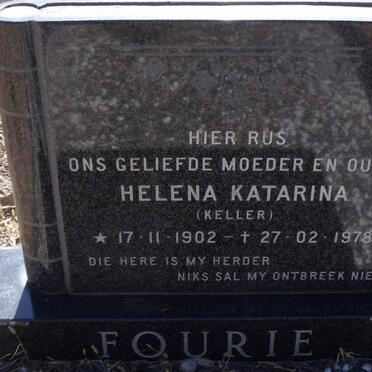 FOURIE Helena Katarina nee KELLER 1902-1978
