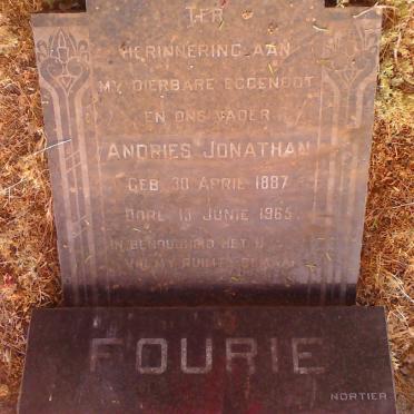 FOURIE Andries Jonathan 1887-1965