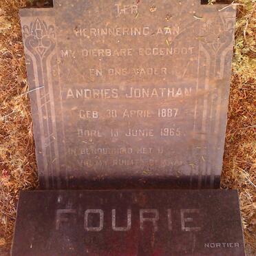 FOURIE Andries Jonathan 1887-1965