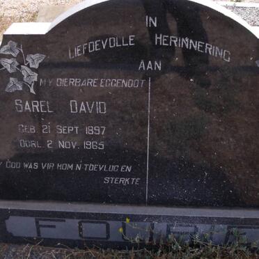 FOURIE Sarel David 1897-1965