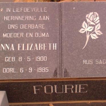 FOURIE Anna Elizabeth 1900-1985
