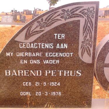 FOURIE Barend Petrus 1924-1976