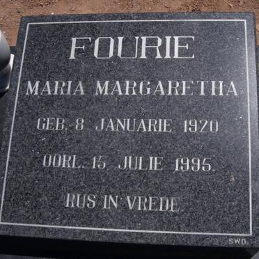 FOURIE Maria Margaretha 1920-1995