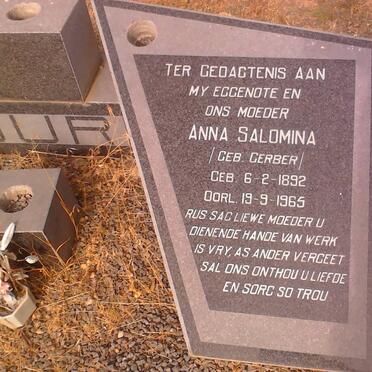 FOURIE Ockert Stephanus 1888-1976 &amp; Anna Salomina GERBER 1892-1965