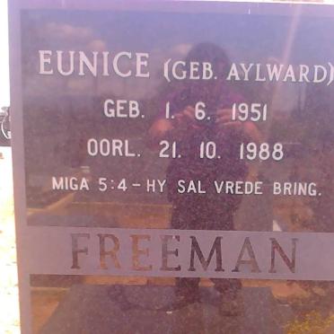 FREEMAN Eunice nee AYLWARD 1951-1988