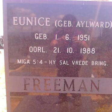 FREEMAN Eunice nee AYLWARD 1951-1988