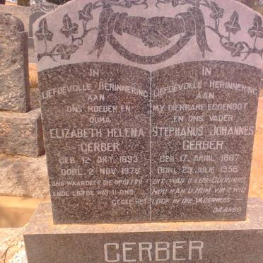 GERBER Stephanus Johannes 1887-1958 &amp; Elizabeth Helena 1893-1978