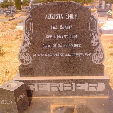 GERBER Augusta Emily nee BOTHA 1906-1966