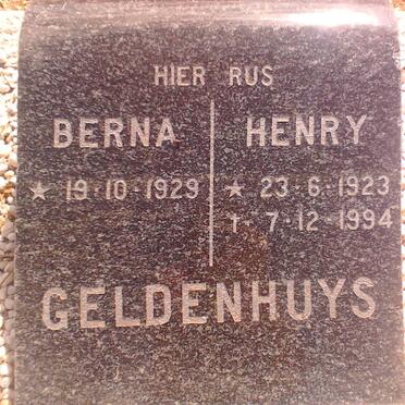 GELDENHUYS Henry 1923-1994 &amp; Berna 1929-