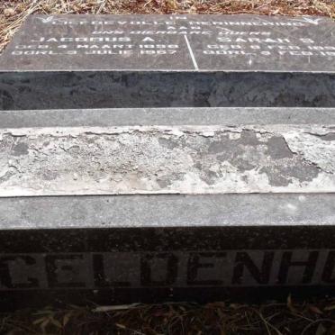 GELDENHUYS Jacobus A. 1898-1967 &amp; Sarah S. 1897-1964 