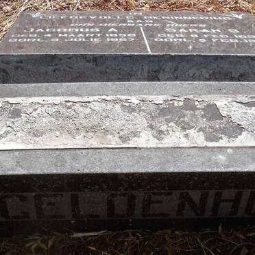 GELDENHUYS Jacobus A. 1898-1967 &amp; Sarah S. 1897-1964 