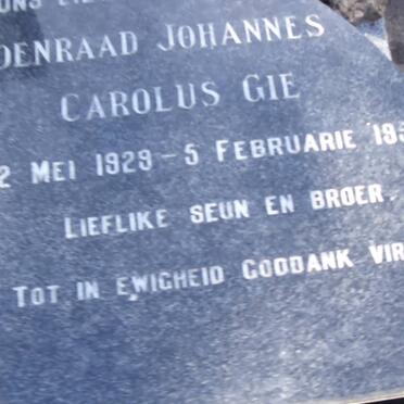 GIE Coenraad Johannes Carolus 1929-1951