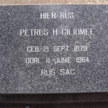 GILIOMEE Petrus H. 1879-1964