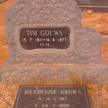 GOUWS Tim 1911-1977 &amp; Kleintjie 1917-1998
