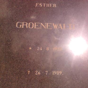 GROENEWALD Esther 1925-