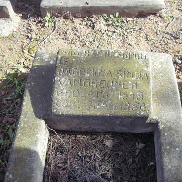 GREUNEN Jacomina Sinda, van 1949-1950