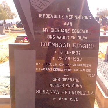 GREUNEN Coenraad Edward, van 1932-1993 &amp; Susanna Petronella 1930-