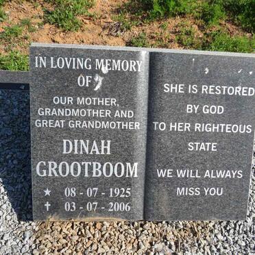 GROOTBOOM Dinah 1925-2006